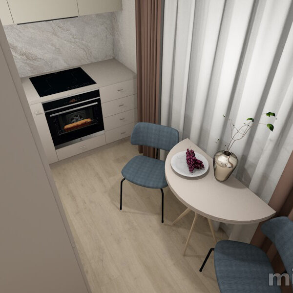 Virtuve Lietuviešu projekta dzīvoklī