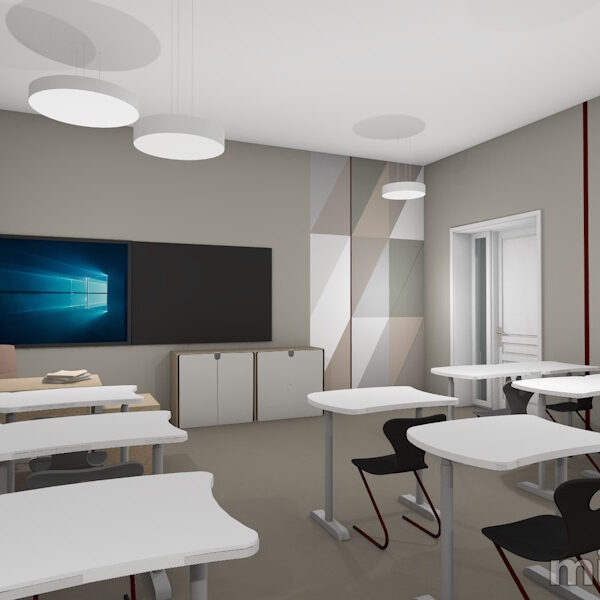 Interjera dizains mācību klasēm