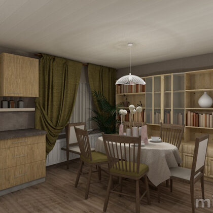 Kitchen, Living room, Bedroom in countryside