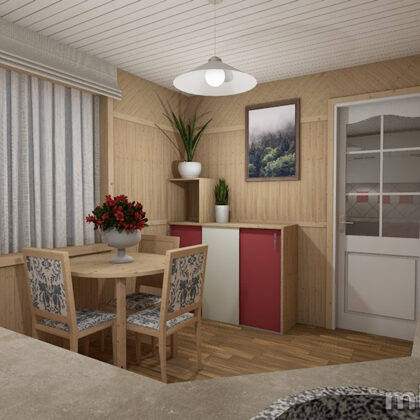 ''Facelift'' for a kitchen with wooden walls