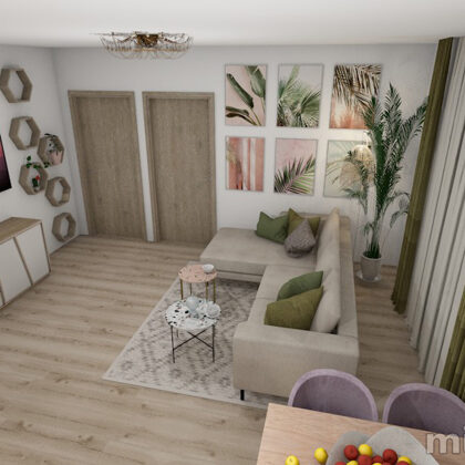 Living Room in Pastel Colors