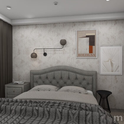 Bedroom in grey