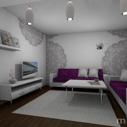 Livingroom in purple