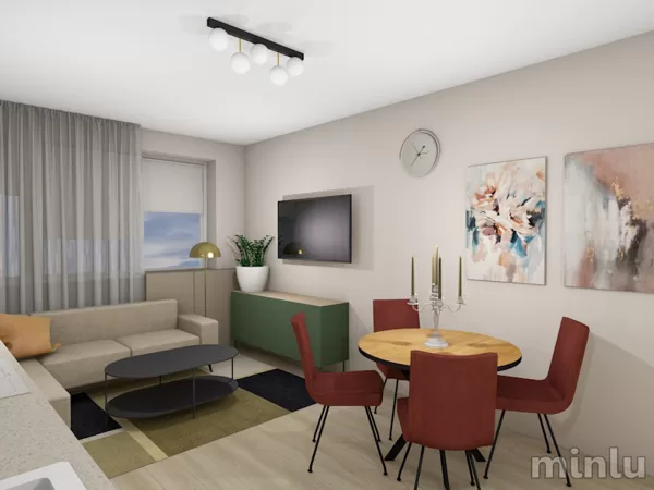 Kitchen- Dining - Living