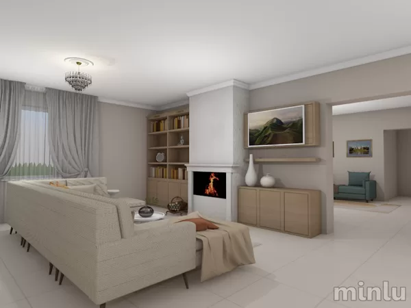 Livingroom, hall, workspace