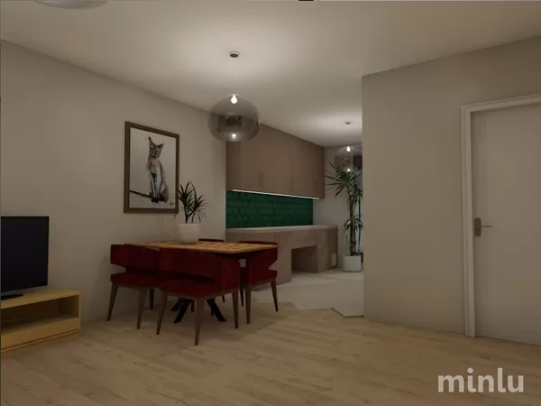 Kitchen + Living room