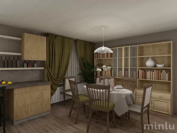 Kitchen, Living room, Bedroom in countryside
