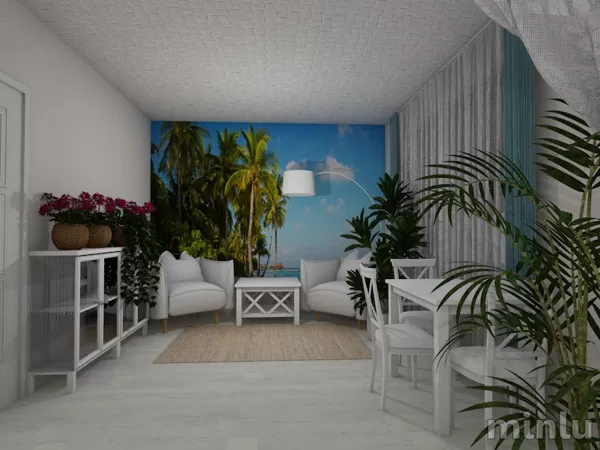 Santorini inspired livingroom