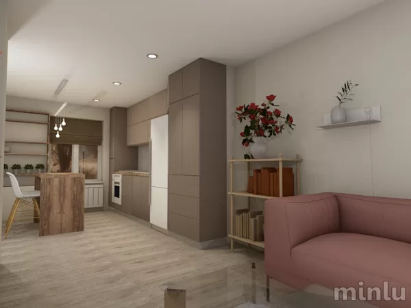 An Apartment interior in neutrals