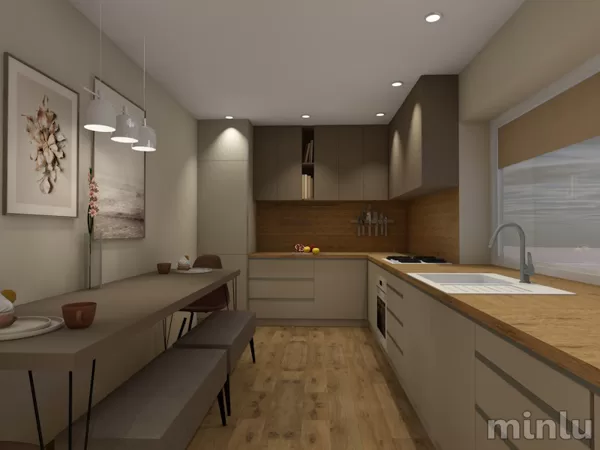 Kitchen in beige