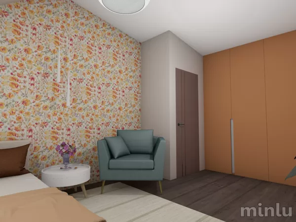 Bedroom in mansard (orange one)