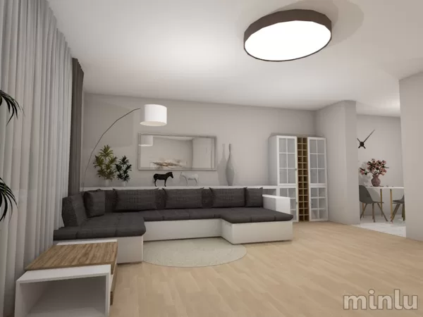 Living room, Working space, Guest bedroom, Bedroom
